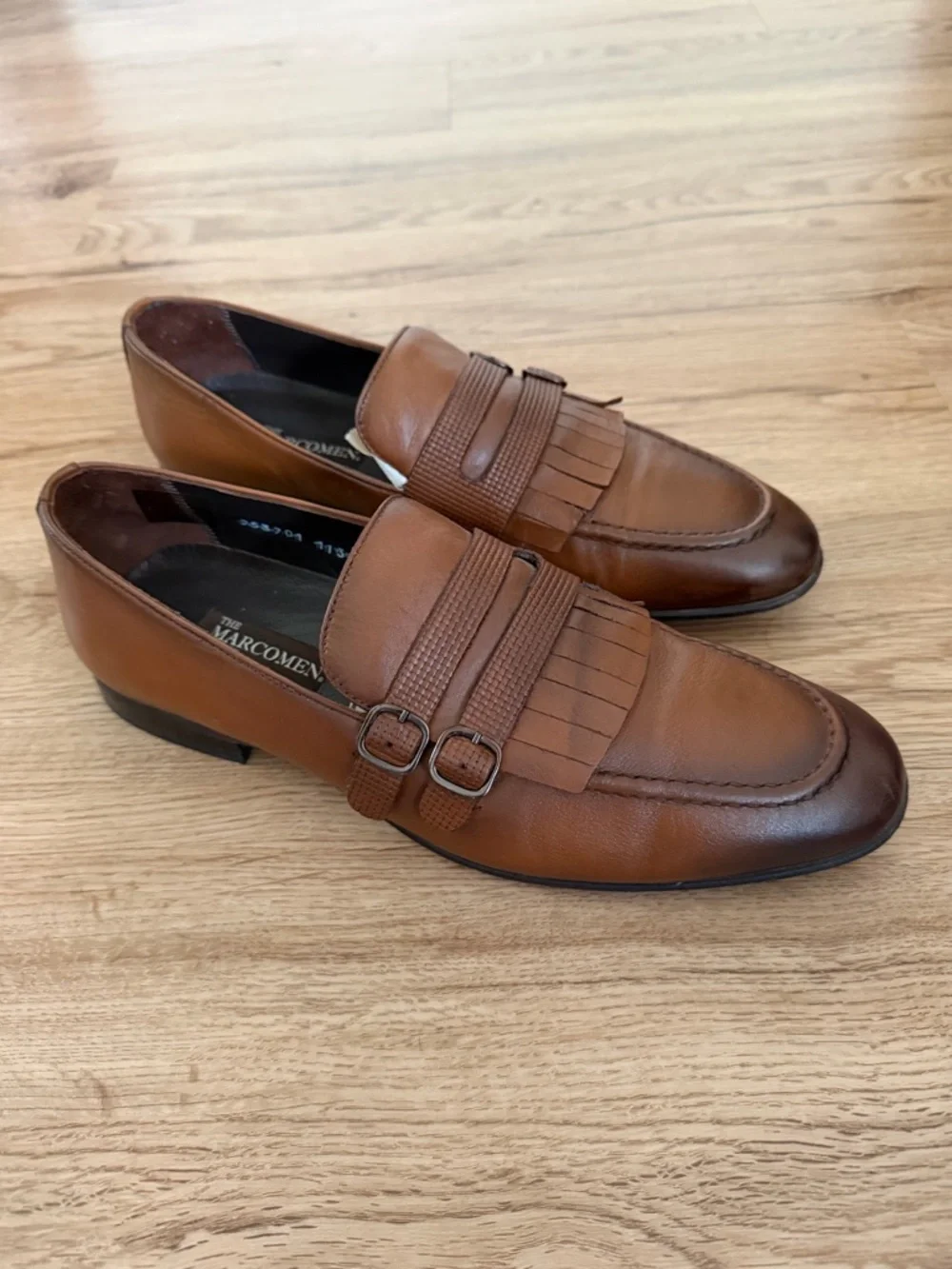 Men’s Brown Leather Kiltie Monk Loafers